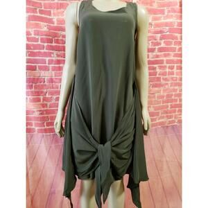 Viereck Rare Green Silk Sleeveless  Women's Tank Dress Size M NEW (B1)